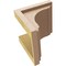 Ekena Millwork 8"W x 8"D x 8"H Wide Warren Rough Cedar Woodgrain TimberThane Corbel, Primed Tan CORUR08X08X08WARRCPR - alternate 2